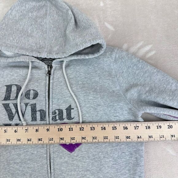 Life Is Good Sweatshirt Womens Small Gray "Do What You Love" Full Zip Hoodie - Picture 6 of 8